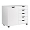 Costway 5-Drawer Dresser Chest Mobile Storage Cabinet w/Door, Printer Stand Home Office